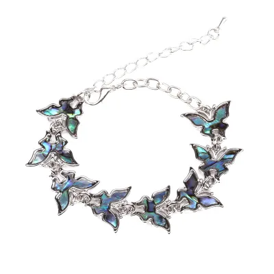 Wholesale Jewelry butterfly Abalone Bracelet Fashion Shell Carved Charm Women Bracelet Shell  butterfly  Abalone Shell Charms