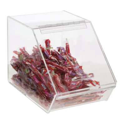 Hot Sell Wholesale Acrylic Candy Food Display clear Plastic Candy Dispenser with Lid