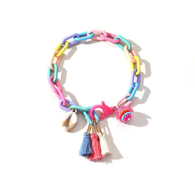 New Arrival Handmade Bohemian Tassel Shell Anklet for Women