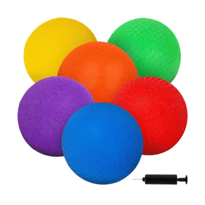 with Air Pump 8.5inch Inflatable Dodge Ball Colorful Handball Kickball for Kids Games 6PCS Playground s
