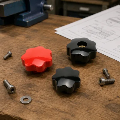 Star Grip Handle Plastic Matte Black for Stage Lighting Equipment Operation Adjustment Custom Sizes Per Your Requirement