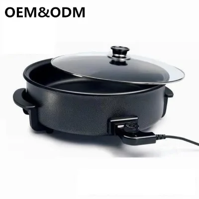Non-sticking Coated 42cm Electric Pizza Pan Skillet with 4/7/9cm Height CB GS Certificate