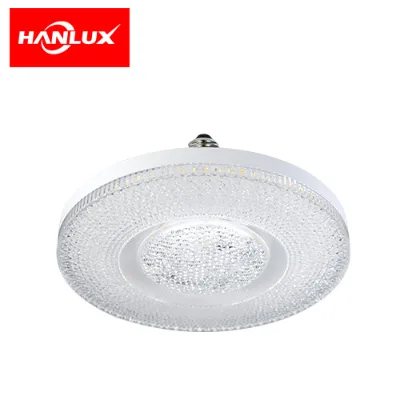 2026 Hot Sale White E27 Base Ceiling Lamp 18W 24W 36W 48W Round Plastic Wide Voltage 1CCT/WCCT LED UFO Bulb for Indoor Lighting