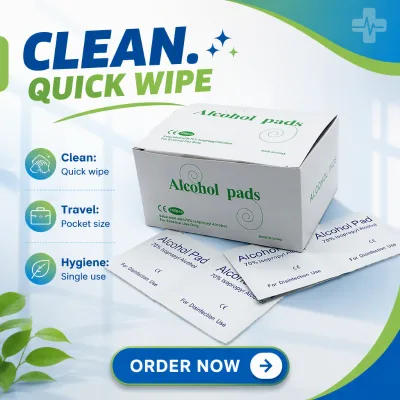 OEM ODM High Quality Disinfection Sterilization Non Woven Fabric Alcohol Prep Pad Wet Wipes