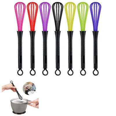 Hair Color Whisk Mini Whisk for Hair Dye Color Mixing  Salon Barber Plastic Dressing Dye Kitchen Baking Cooking Mixer Tool