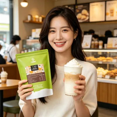 Premium 500g Plain Milk Foam Solid Drink Powder Smooth Delicate Texture Easy Whip Stable Shape Ideal for Milk Tea Shop