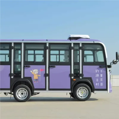 72V AC System 11 Passengers Electric Sightseeing Bus with Glass Doors