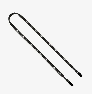Promotional Custom Logo Double Bulldog Clip Lanyards 0.5" X 16" Cotton Printed ID Holder Lanyard for Trade Show