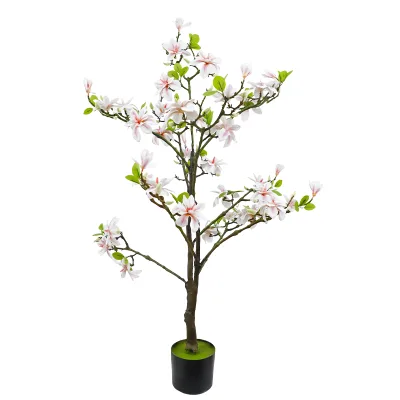 High Quality Indoor Use Decoration Artificial magnolia Flower Tree