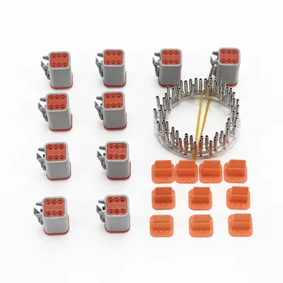 Waterproof Deutsch Automotive Wire Connector Copper Contacts 30A 12V Rated Male/Female Plug Rectangle Shape
