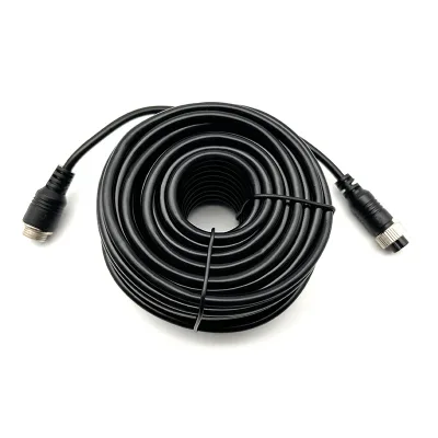 In-Vehicle Four-Channel Monitoring Aviation Extension Cable 4-Pin M12 Aviation Connector PVC Jacket Reversing-Image Multi-Length