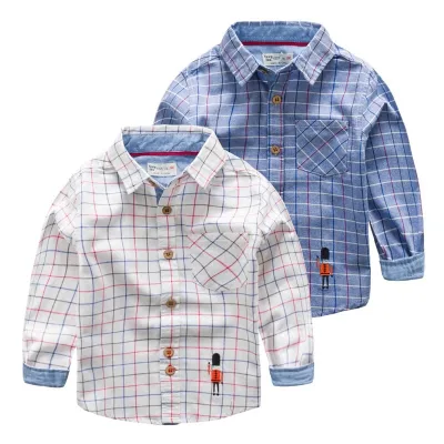 Online Shopping Kids Clothes Long Sleeve Collar Casual T Shirt of Boys Photos