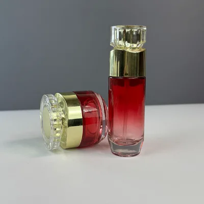 50g Empty Colorful Scrub Hair Face Cream Red 50ml Glass Container Packaging Cosmetic Glass Jar With Lid Glass Jar