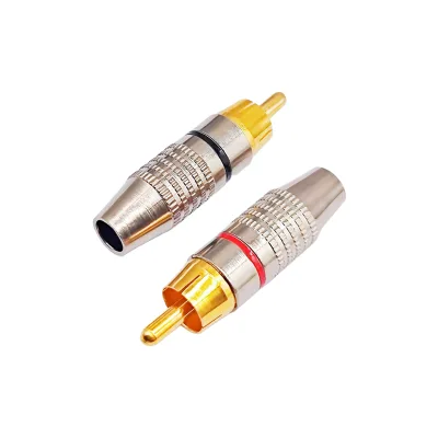 JIALUN Gold Plated RCA Plug Solder Type AV Audio Video Connector