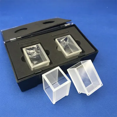 Ultraviolet Transmittance Optical Flow Cell clear Micro Quartz Glass Cuvette