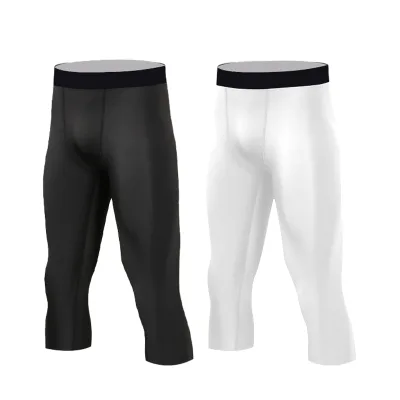 Men's Workout Fitness Running Training Wear Compression Tights Pants Sport Gym Leggings