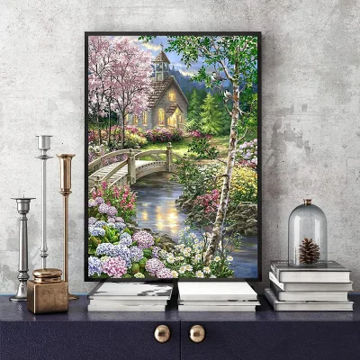 Landscape Diamond Art Kits for Adults Scenery House Diamond Painting Kits for Adults Diamond Dotz Kits Gem Art