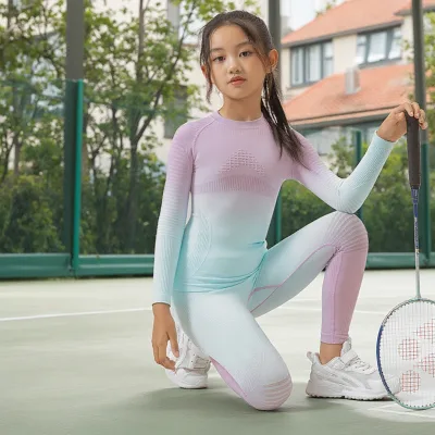 Kids Fitness Tracksuits Youth Warm Pants Tops Underwear Tight Sports Clothes for Boys Compression Running Basketball Sportswear