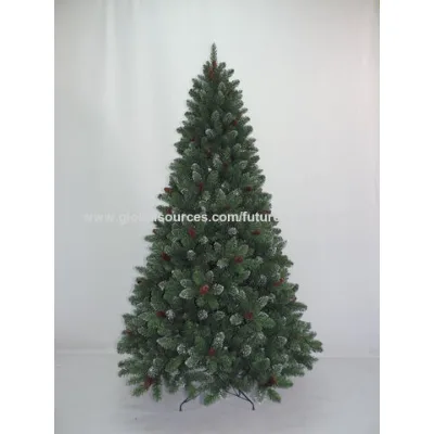 210CM HEIGHT artificial Christmas oem tree with needle tips and LED Christmas decorations