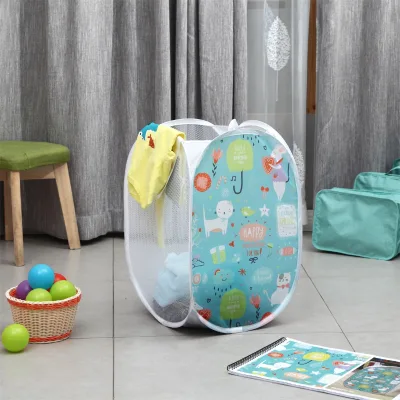 Homeport New Arrival Design Folding Clothes Laundry Plastic Basket Colored Laundry Storage Baskets