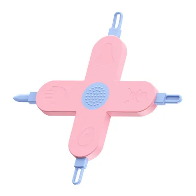 4-in-1 Baby Care Tools Cross-Shaped Baby Nasal Spoon Ear Spoon Nail Cleaning Tool Nasal Cleaning