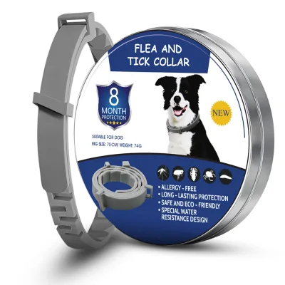 Flea Collar for Dogs Flea and Tick Treatment 8 Months Protection Waterproof Adjustable Collar Flea and Tick Prevention for Dogs