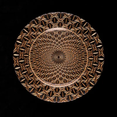Wholesale Glass Charger Plates Set 12 Inch Crystal Clear Charger Plates for Wedding Event Table Decor