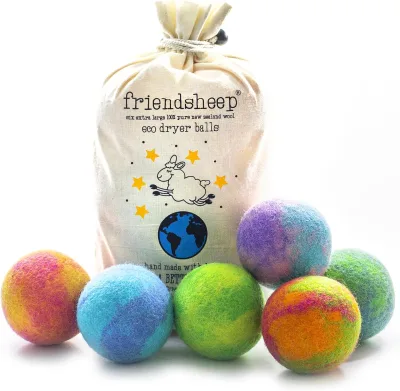Dryer Kit Includes 3 100% Wool Dryer Balls +1 Laundry Fragrance Oil Reusable Shorten Drying Time Eliminate Wrinkles Static XL