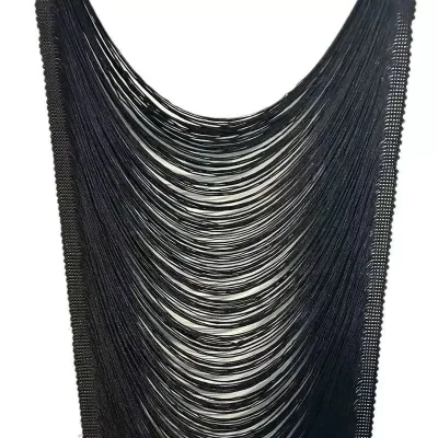 30CM Bilateral POLYESTER FRINGE Double-side Double Lines Denser Tassel Trims 12in Tassel Lace Fringe Trimmings for Garments