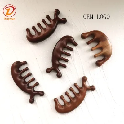 OEM LOGO Natural Wooden Nose Guasha Massage Tool Eyes Facial Manual Massager Tool Hand Held Massage Tool