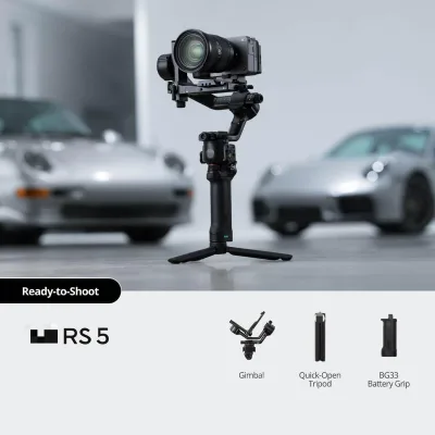 Original Brand RS 5 Professional 3-Axis Gimbal Stabilizer with AI Tracking 3kg Payload & 5th Gen Stabilization Algorithm
