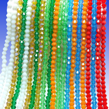 4mm Crystal Rhombus Loose Beads Pointed Beads with Two Ends for Jewelry and Garment Accessories