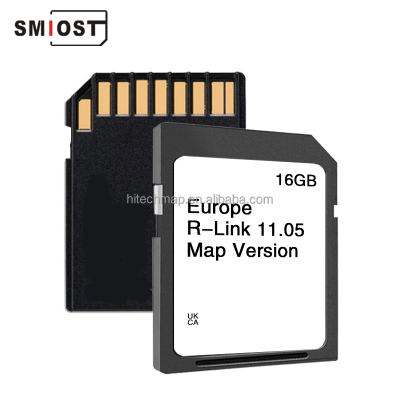 SMIOST Changeable CID Navigation GPS Car Map 16GB Memorial SD Carte Update for Renault R Link 11.05 Traffic