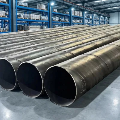 Spiral Welded Steel Pipe SSAW Large Diameter Anti-corrosion Lined Coated for Municipal Water Supply Sewage Drainage Project