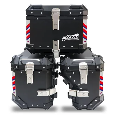 JPAD Customize 45L Aluminum Motorcycle Tail Box Side Box High Quality Square Corner Waterproof Black Quick Release for R1250GS