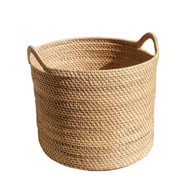 Hot Selling Handmade Eco-friendly Landry Rattan Basket