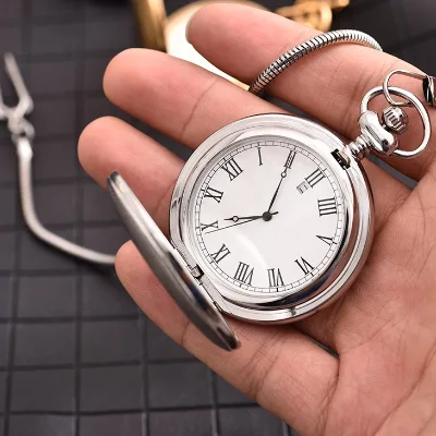 OEM ODM Pocket Watches Classic Design All Stainless Steel Custom Watches