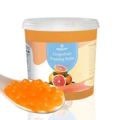3.4kg Preservative-Free Fruit Boba Pearls in Box Packaging