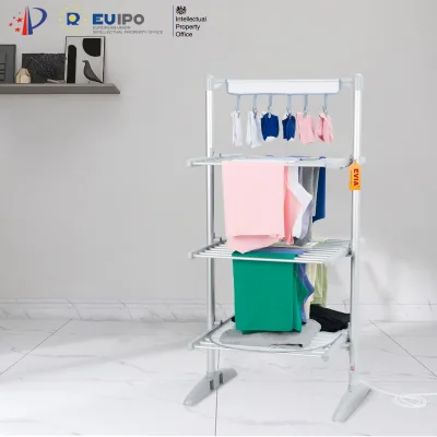 EVIA EV-300-1 Portable 3 Tier Folding Electric Heated Clothes Airer Secadora De Roupa