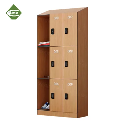 Cartmay High Quality Angled Top Gym Locker Storage Units Custom Modular Design for Gym Fitness Center and Staff Rooms