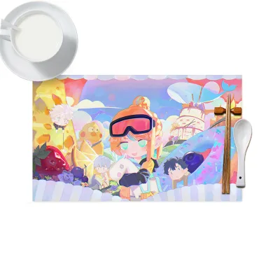 Custom Design Factory Direct Placemat Anime Cartoon Printed Table Mat Personalized Dining Placemat
