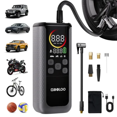 GOOLOO GT160 DUAL Cylinder Multi-function Tire Inflator Portable Auto Pump Shut-Off Compressors for Heavy Duty Truck 4x4 Tyre