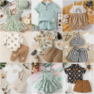 2026 New Fashion Boys and Girls Baby Clothing Original Branded Ropa De Bebe Recien Nacido Apparel Stock Summer Kids Clothes