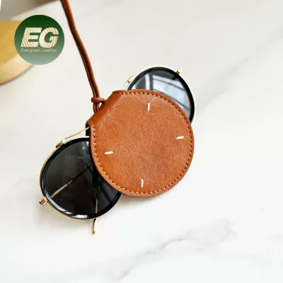 Ea869 Display Custom Leather Eye Glass Accessories  Sun Glass Box Black Hard Luxury Glass Accessory