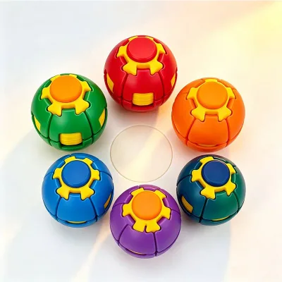 Handheld Focus Spinner Press-to-Spin Stress Relief Fidget Ball Squishy Spinning Ball with 360 Rotating Motion
