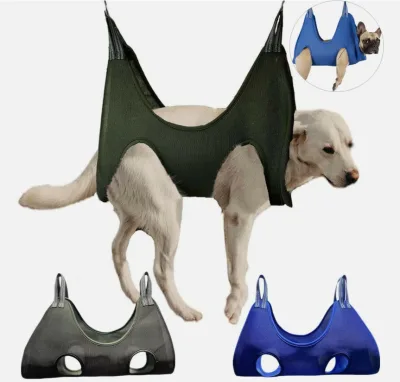 Pet Grooming Hammock Hanging Restraint Harness Bag Secure Support for Dog Cat Nail Clippers Cutting, Combing, Complete Care Kit