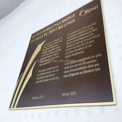 Custom-engraved Commemorative Bronze Plaques Bilingual Commemorative Plaques Raised Letter Personalized Metal Plaques