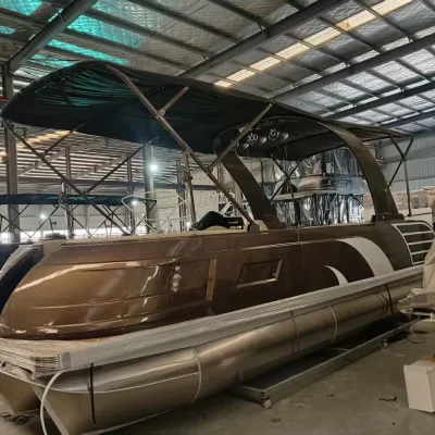Luxurious Comfort Durable Sport Yacht Fishing Large Capacity Pontoon Boat Luxury Seats Sound System for Group Tours Gatherings