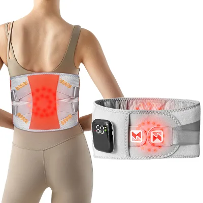Multifunctional Waist Massager Support Belt LCD Vibration Heating Hot Compression Back Pain Relief Slimming
