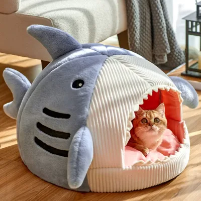 Portable pet bed enclosed warm cat bed cute kitten basket cushion cat pillow tent puppy nest cave cat house supplies